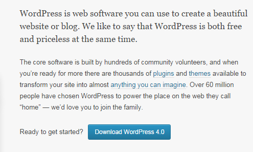 Tải WordPress 4.0